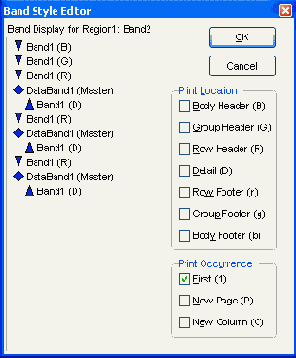    Band Style Editor